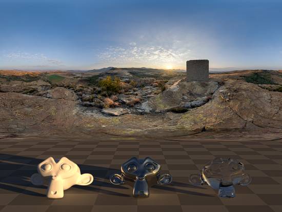 HDRI Haven - Sunset Over Rocky Hill