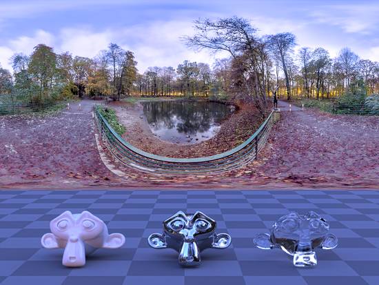 HDRI Haven - Autumn In The Park By Pond