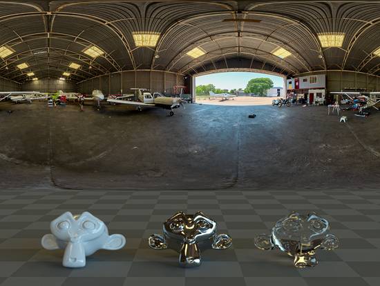 HDRI Haven - Inside Aircraft Hangar