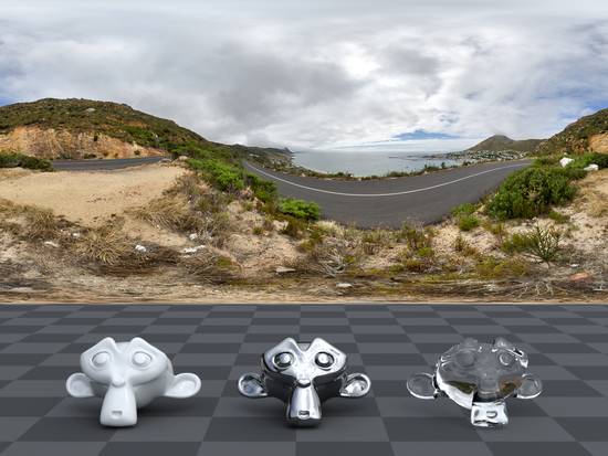 HDRI Haven - Cloudy Ocean Roadside